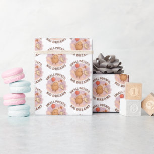 Small Potato Big Dreams – Cute Motivational Wrapping Paper
