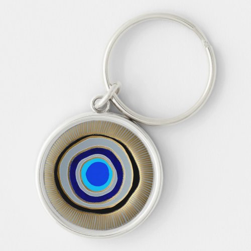 Small Premium Round KeychainGreek Evil Eye Keychain