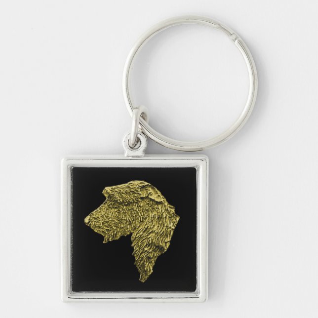Small Premium Square Key Ring (Gold IW Head) (Front)