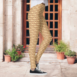Small Pretzels Pattern - Crunchy Snacks any color Leggings