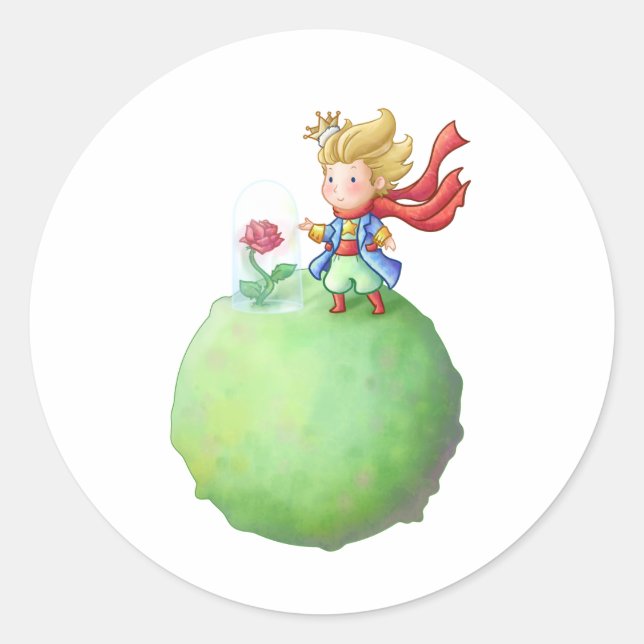 Small Prince Classic Round Sticker (Front)