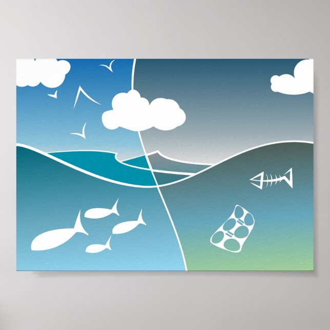 Small Pro-Ocean Anti-Littering Poster (Front)