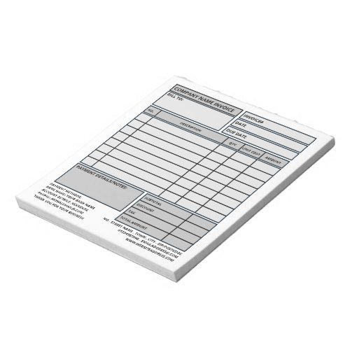Small Professional Business InvoiceQuotation Notepad
