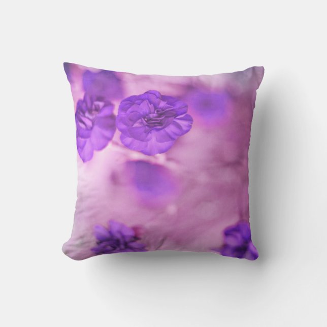 Small Purple Flowers American Mojo Pillow (Front)