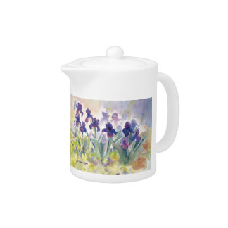 Small Purple Irises Teapot