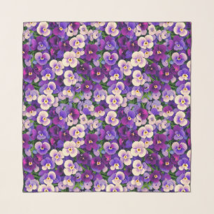 Small Purple Pansies Scarf