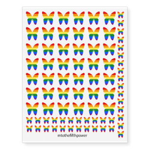 Small Rainbow Butterflies Temporary Tattoos