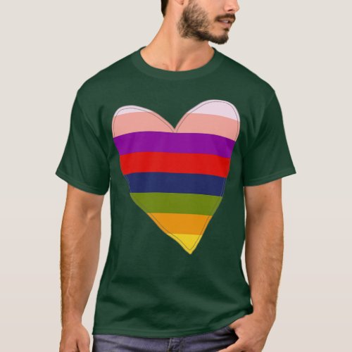 Small Rainbow Heart T_Shirt