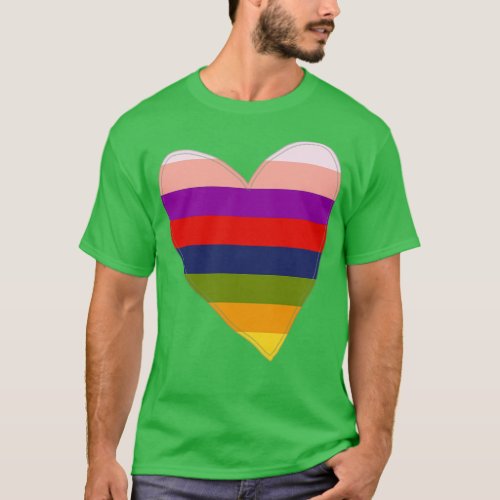Small Rainbow Heart T_Shirt