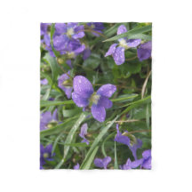 Small Rainy Violets Blanket