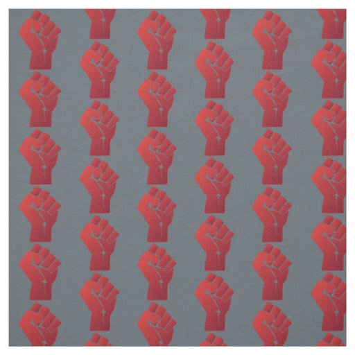 Small Raised Red Gradient Fist Fabric