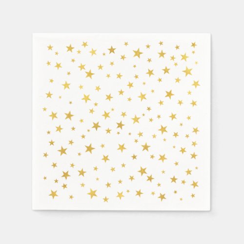 Small Random Gold Stars Pattern Napkins