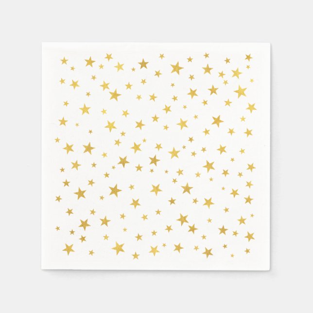 Small Random Gold Stars Pattern Napkins (Front)