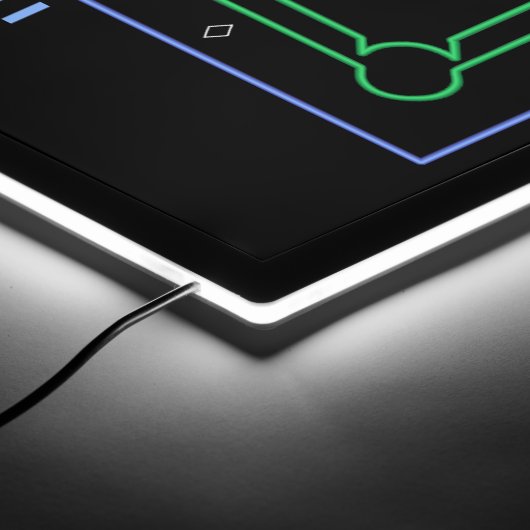 Small Rectangular Man Cave Billiards Pool LED Sign (Corner)