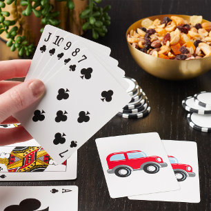 Small Red Car Poker Cards