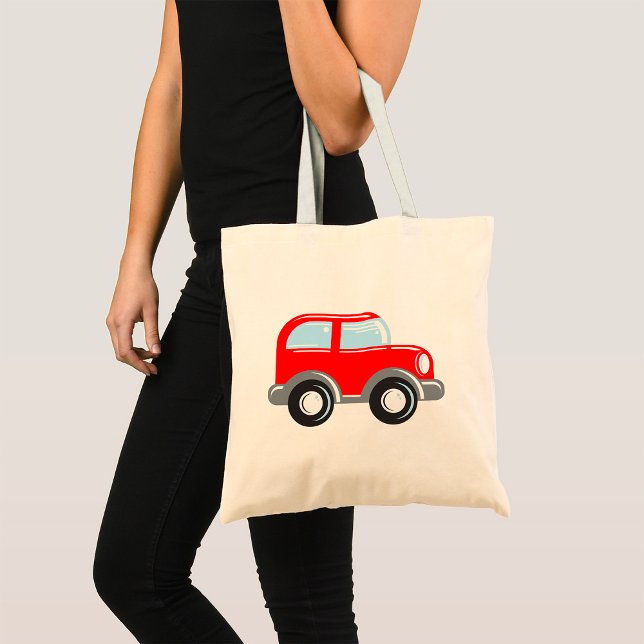 Small Red Car Tote Bag (Creator Uploaded)