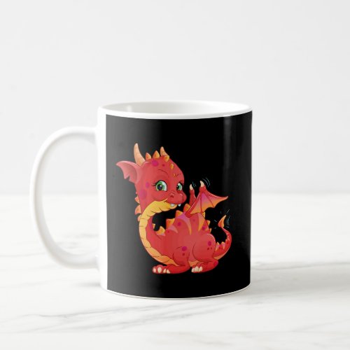 Small Red Dragon with Wings  Coffee Mug