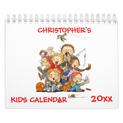 Small Red Kids Calendar Funny Calendar For Kids