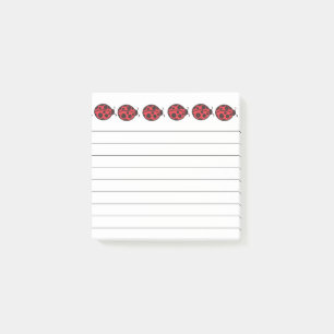 Small Red Ladybugs Post It Notes