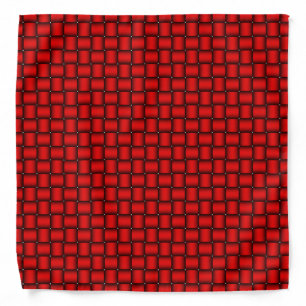 Small Red Metallic Cylinders Pattern Bandana
