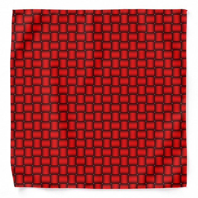 Small Red Metallic Cylinders Pattern Bandana (Front)