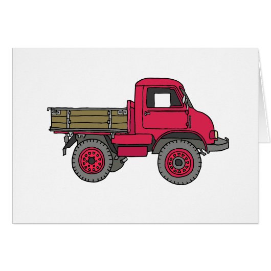 Small red trucks, trucks cards (Front Horizontal)