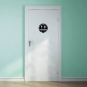 Small Restroom Sign Wall Decal (Small)