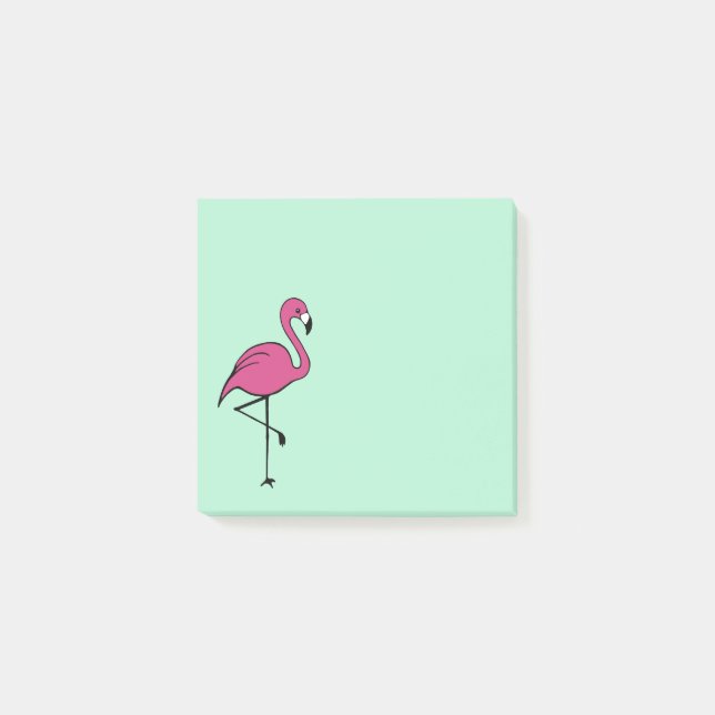 Small Retro Flamingo To Do List Post It Notes (Front)