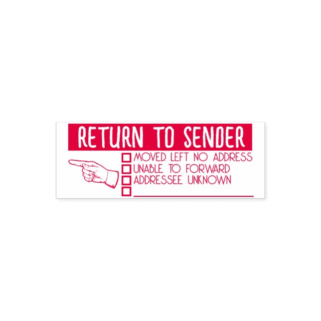 Small Return to Sender Self Inking Rubber Stamp (Design)