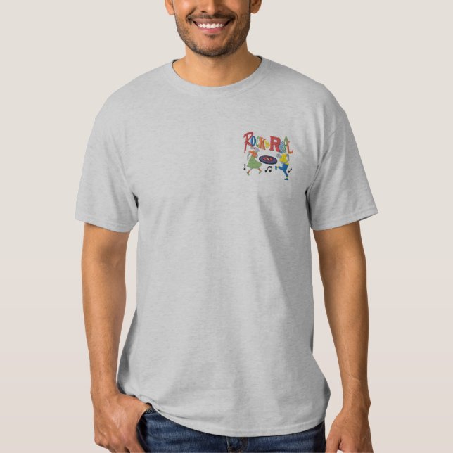 Small Rock and Roll Embroidered T-Shirt (Front)