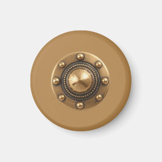 Small Round Brass Look Magnet