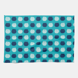 Small Round Cat Polka Dots Kitchen Towel
