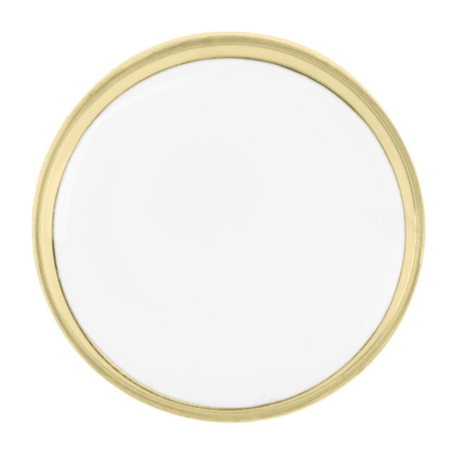 Small Round Lapel Pin, Gold Plated Gold Finish Lapel Pin (Front)