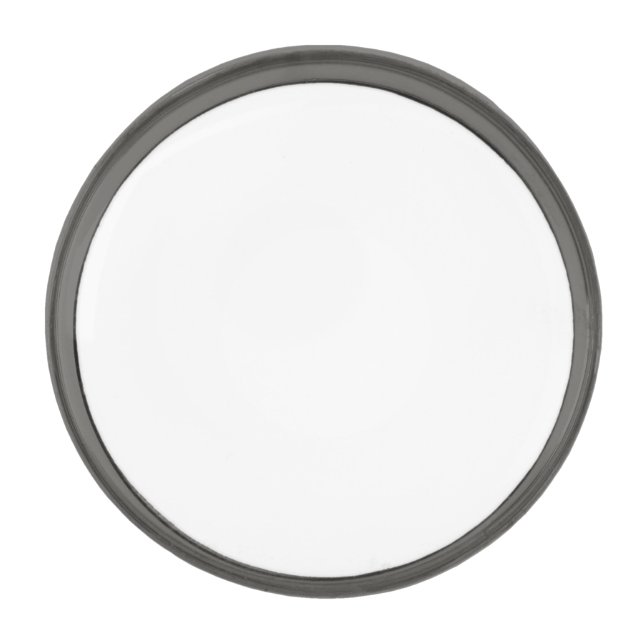 Small Round Lapel Pin, Gunmetal Plated Gunmetal Finish Lapel Pin (Front)
