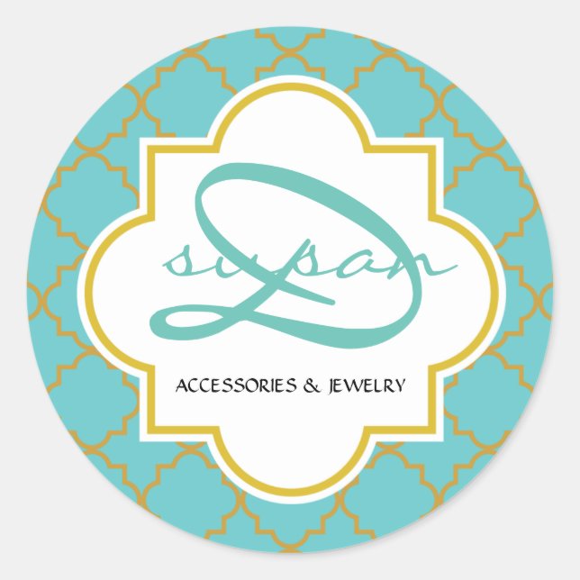 Small round quatrefoil stickers (Front)