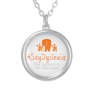 Small Round Silver Plate Charm Necklace