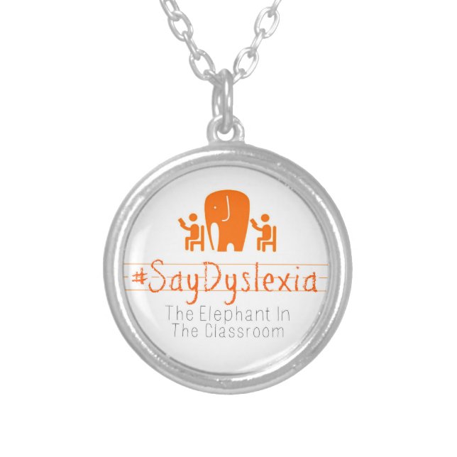 Small Round Silver Plate Charm Necklace (Front)
