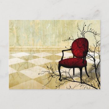Small Royal Chair With Branches Postcard by opheliasart at Zazzle