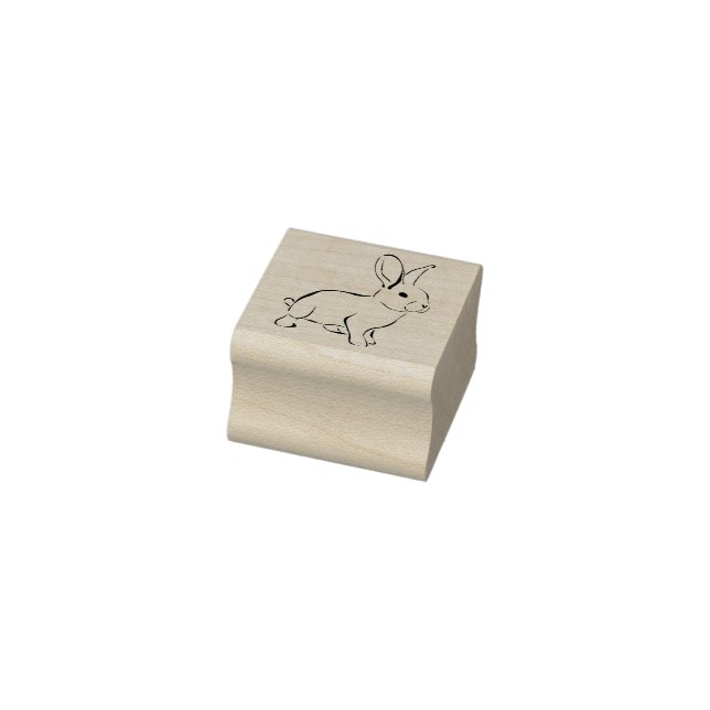Small Rubber Stamp - Right Facing Rabbit (Stamp)