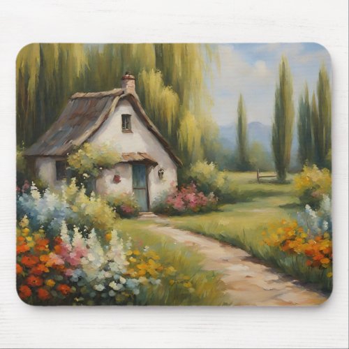 Small Rustic Summer Cottage Mouse Pad