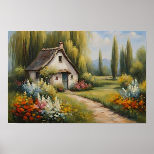 Small Rustic Summer Cottage Poster