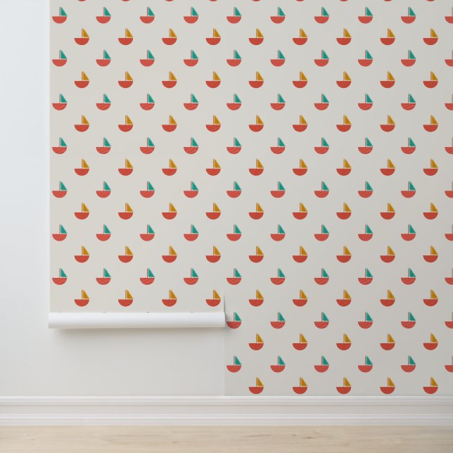 Small sailboat patterned wallpaper  (Application)