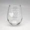 Small Sand Etched Stemless Wine Glass w/Heart