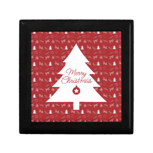 Small Scale Red & White Christmas Gift Box