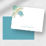 Small Sea Turtle Ocean Personalized Watercolor Note Card