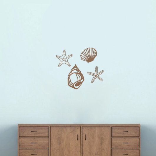 Small Seashell Set Wall Decal (Front)