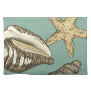 Small Shell Trio on Teal Placemat