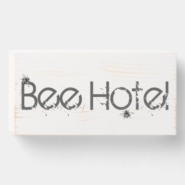 Small Sign - Bee Hotel Weathered Look (Front Horizontal)