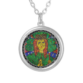 Small Silver Plated Saint Dymphna Necklace