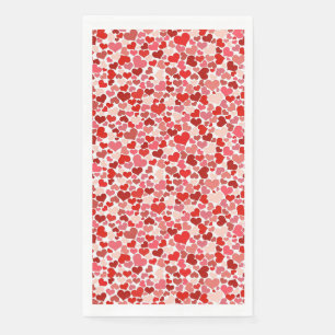 SMALL SIZE HEARTS DESIGN PAPER GUEST TOWELS